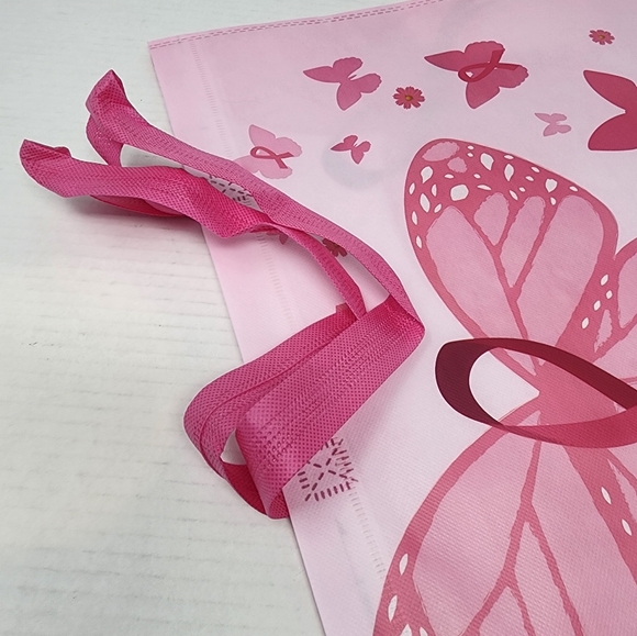 Pink Breast Cancer Month Tote Bag New 15 Inch Bag - Picture 5 of 5